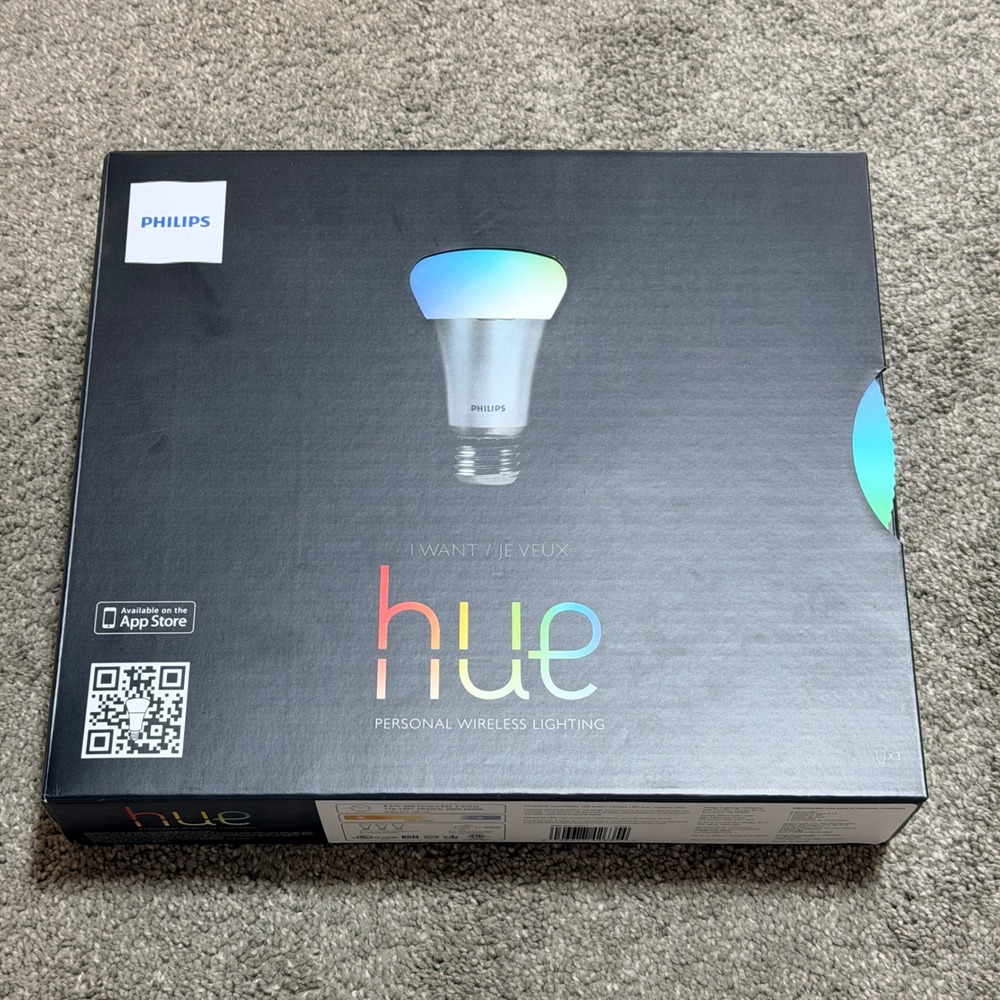 Philips Hue Smart Wireless Lighting Starter Kit 3 A19 Bulbs & Bridge 1st Gen